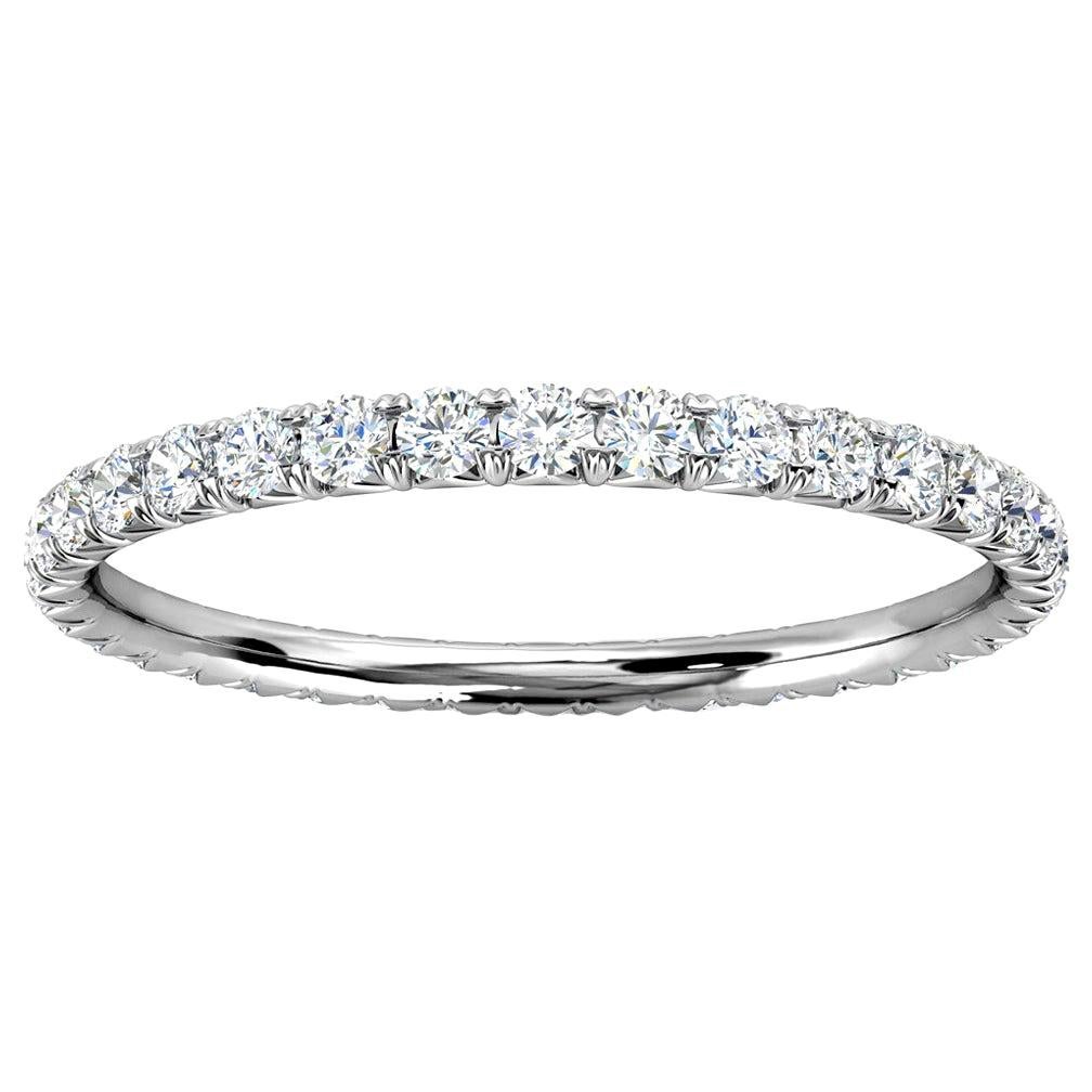 For Sale:  18k White Gold Mia French Pave Diamond Eternity Ring '1/2 Ct. Tw'