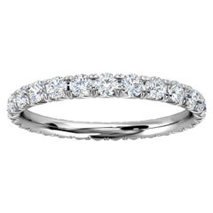 Anello Eternity Mia French Pave Diamond in oro bianco 18k '3/4 Ct. tw'