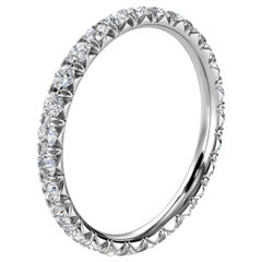 18k White Gold Mia French Pave Diamond Eternity Ring '3/4 Ct. tw'