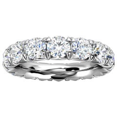 18k White Gold Mia French Pave Diamond Eternity Ring '4 Ct. tw'