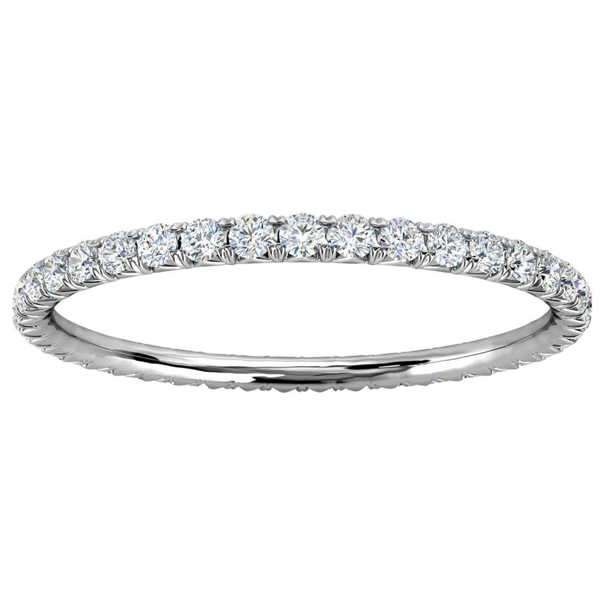 For Sale:  18K White Gold Mia Mini French Pave Diamond Eternity Ring '1/3 Ct. Tw'
