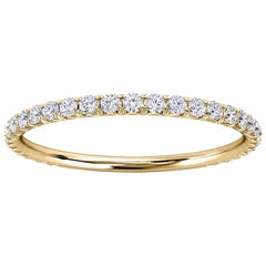 18k White Gold Mini GIA French Pave Diamond Ring '1/4 Ct. Tw'