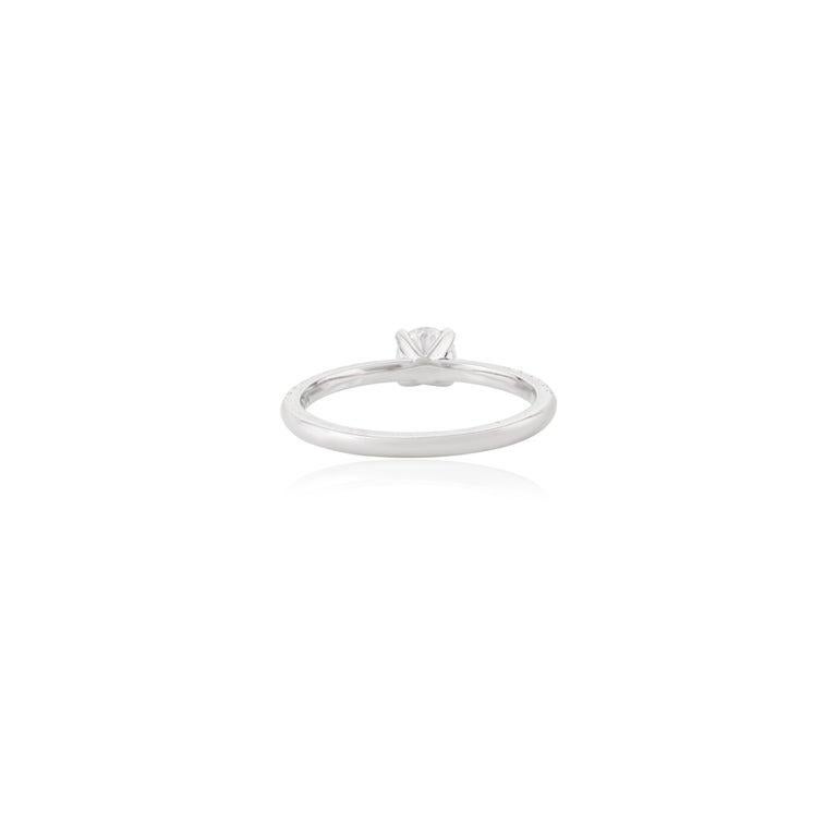 For Sale:  18k White Gold Minimalist Moissanite Engagement Ring for Anniversar Gift 5