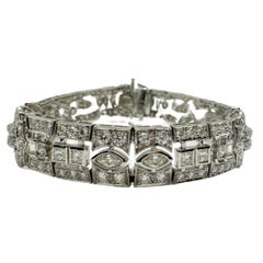 18K White Gold Mixed Cut Diamond Bracelet