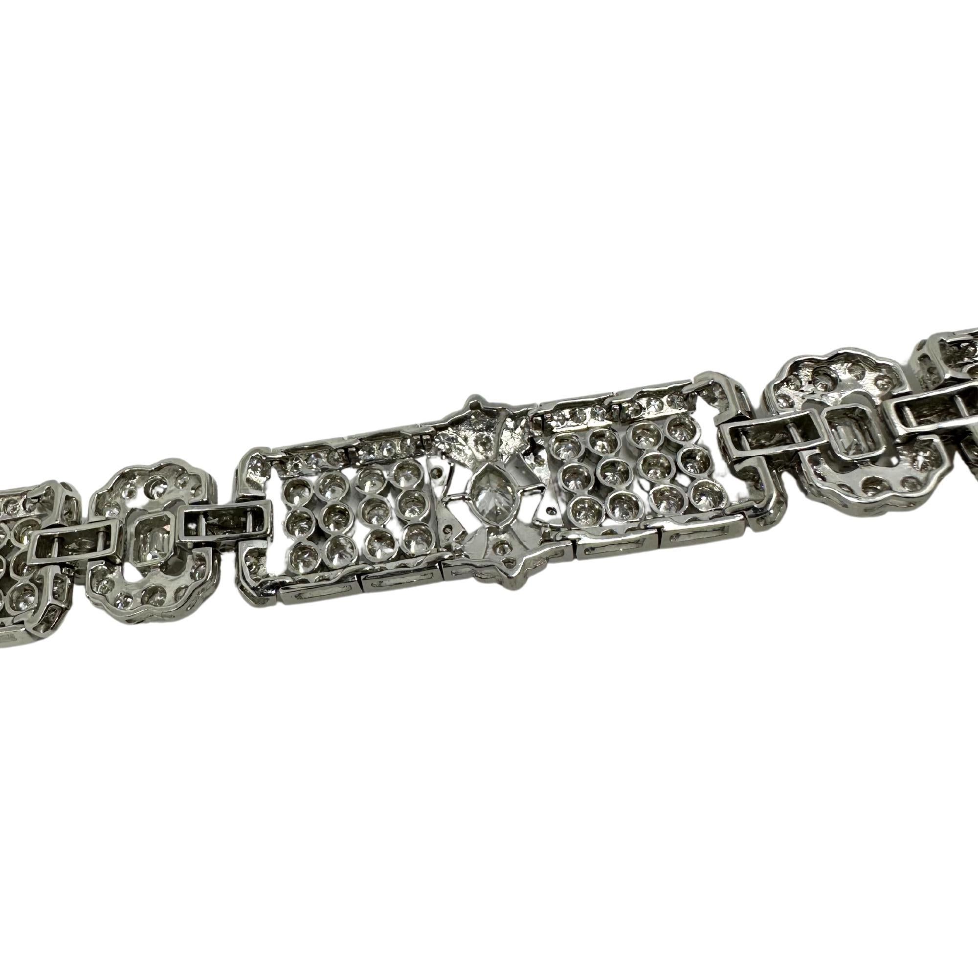 18K White Gold Mixed Cut Diamond Bracelet For Sale 3