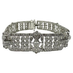 18K White Gold Mixed Cut Diamond Bracelet