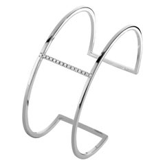 18K White Gold Modern Diamond Bracelet