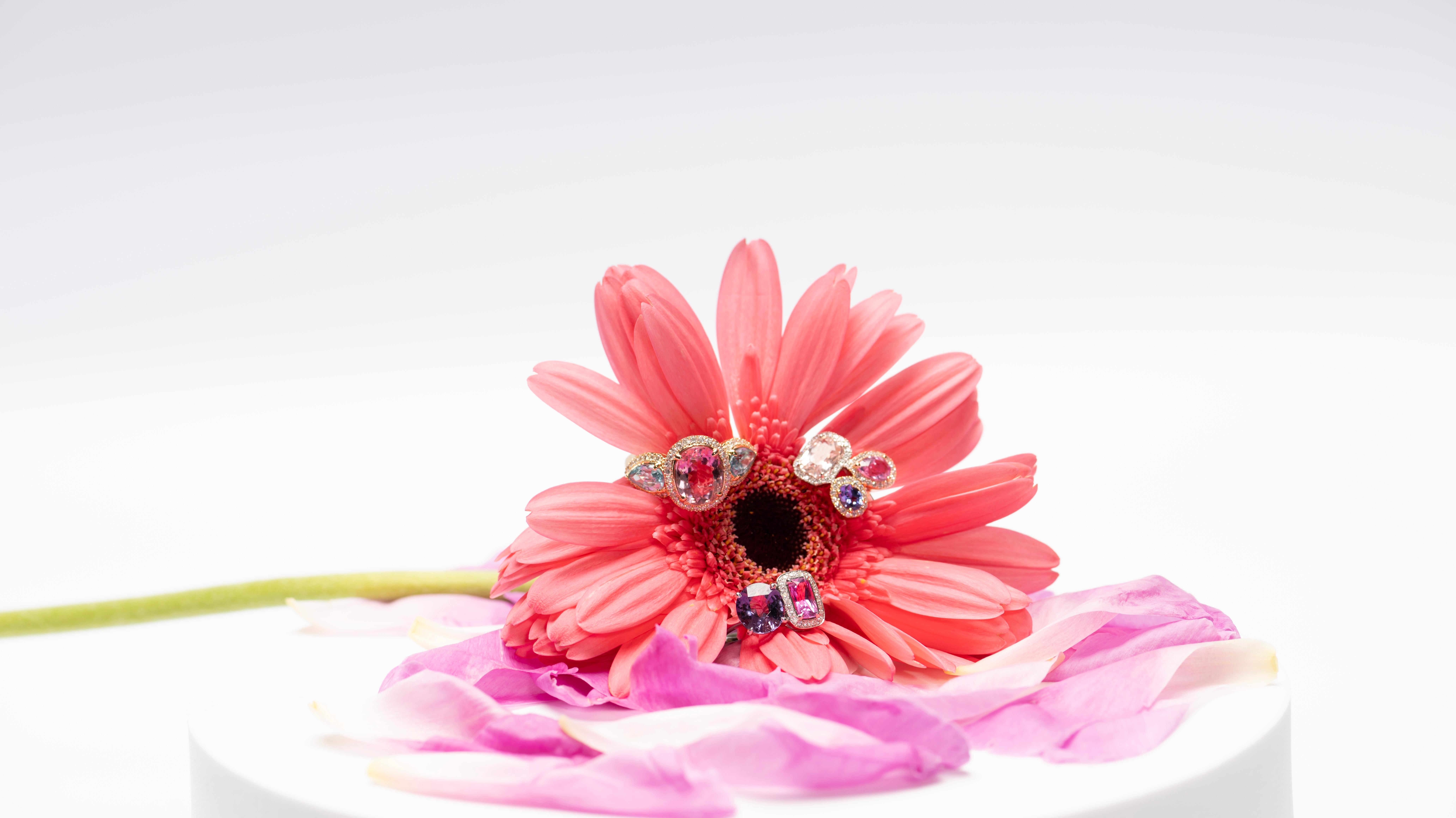 in vendita:  Anello Moi et Toi in oro bianco 18K con spinello viola e zaffiro rosa 9