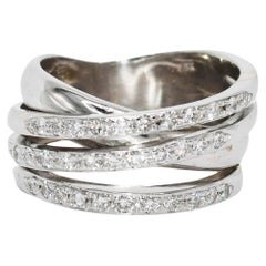 18 Karat Weißgold Multi-Band Diamantring mit 0,50 Karat