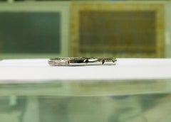 18K White Gold Multi-Row Diamond Bangle with Natural Diamonds IdunnCollection