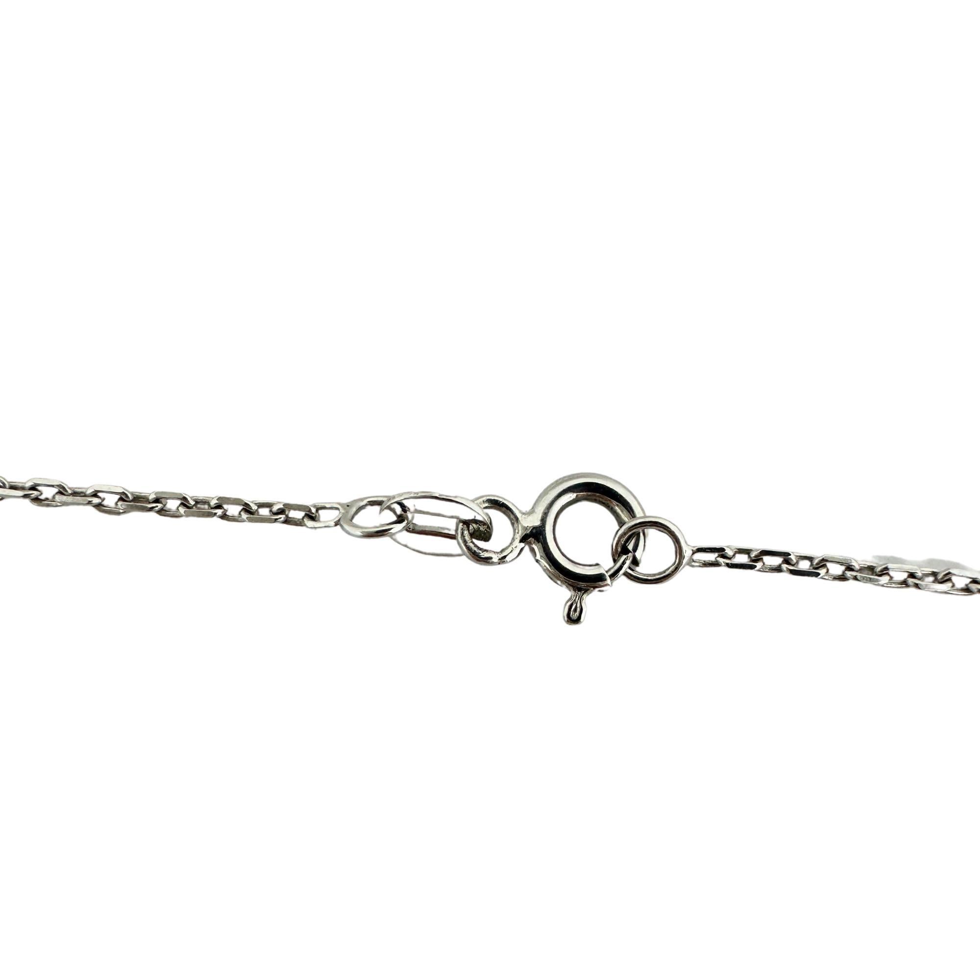 Collier Briolette en or blanc 18k avec diamants multicolores et brun en vente 1