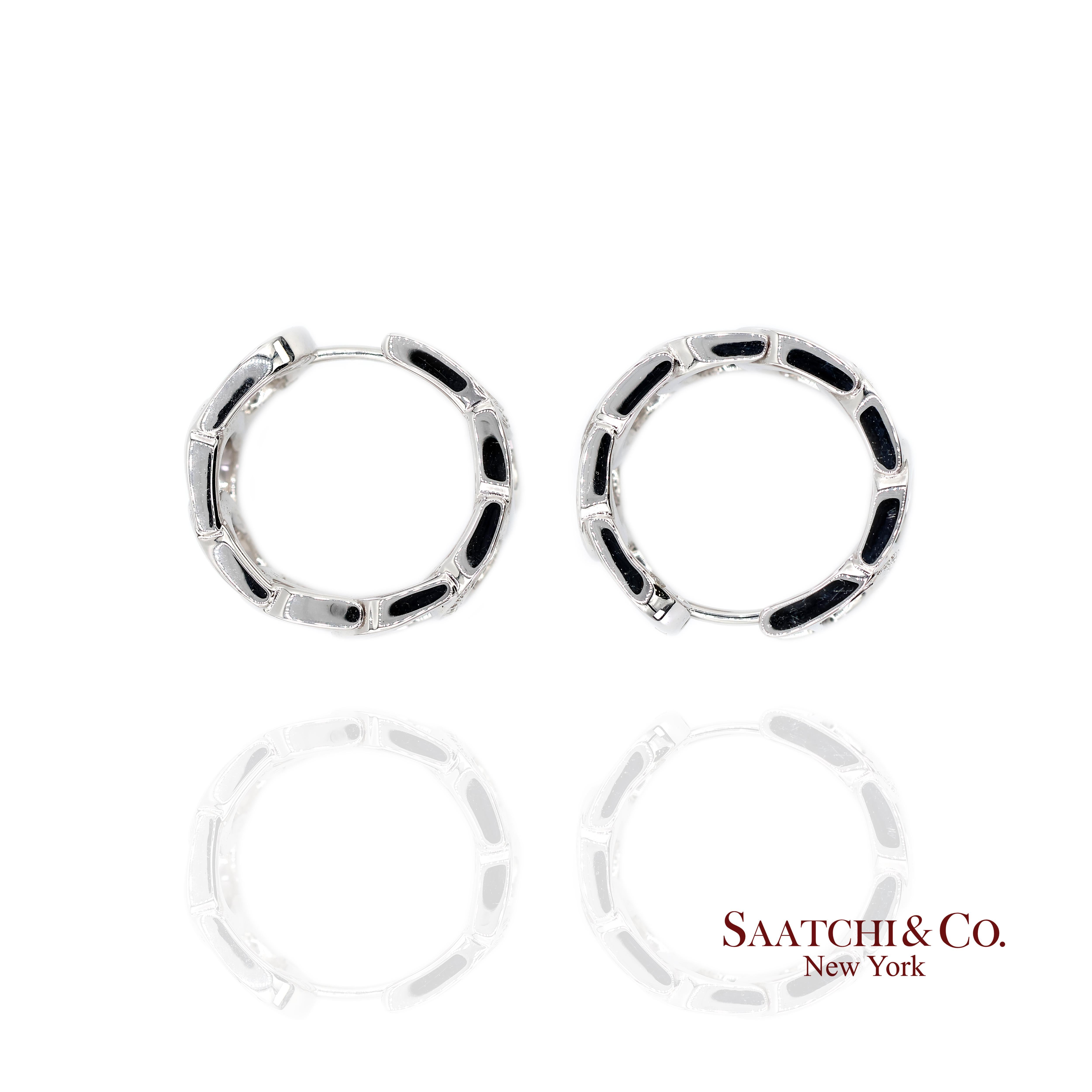 Boucles d'oreilles Damiani en or blanc 18 carats avec diamant naturel authentique en vente 5