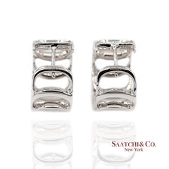 18K White Gold Natural Diamond Authentic Damiani Earrings