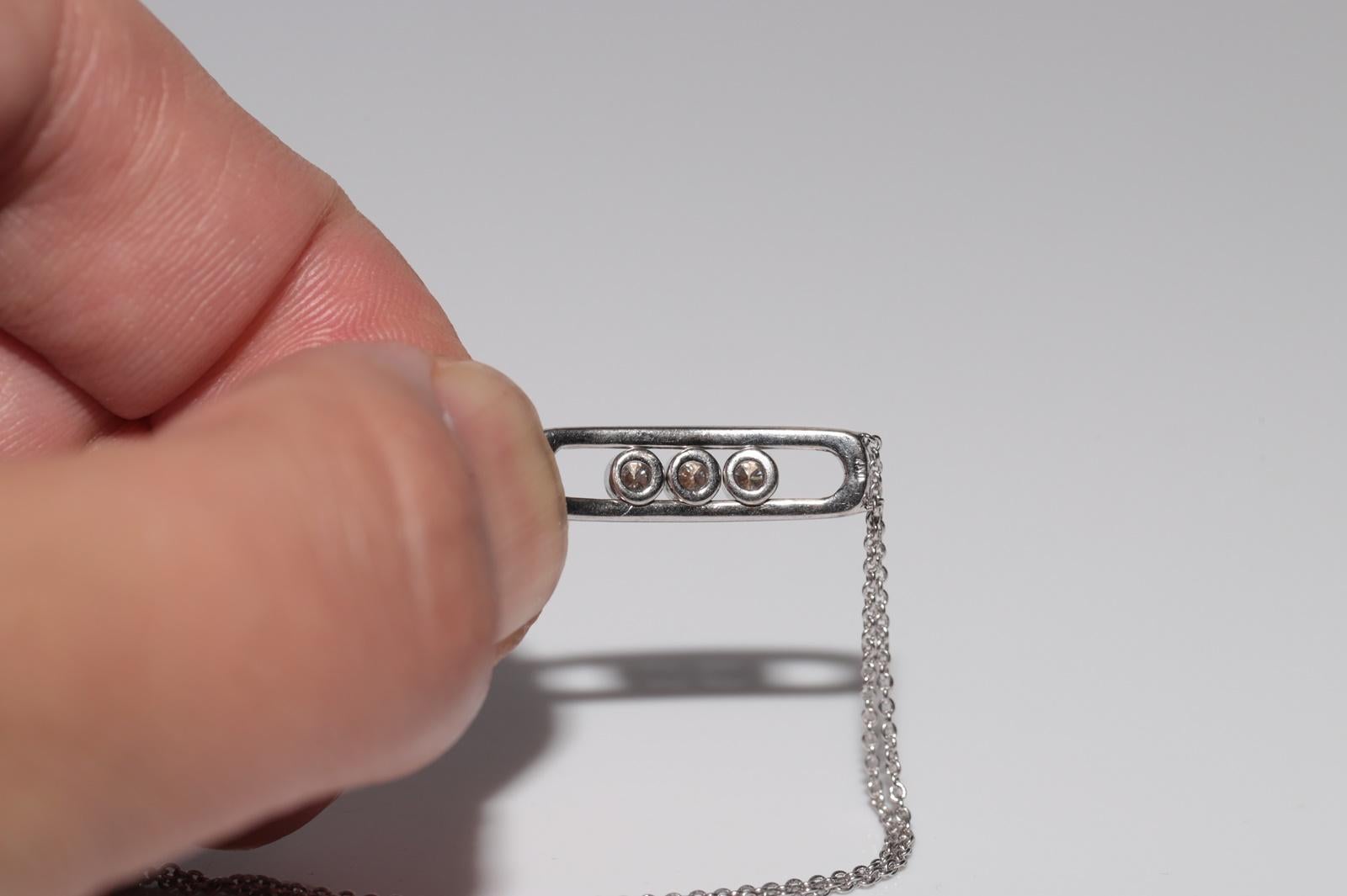 Bracciale decorato con diamanti naturali in oro bianco 18 carati in vendita 7