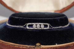 Bracciale decorato con diamanti naturali in oro bianco 18 carati