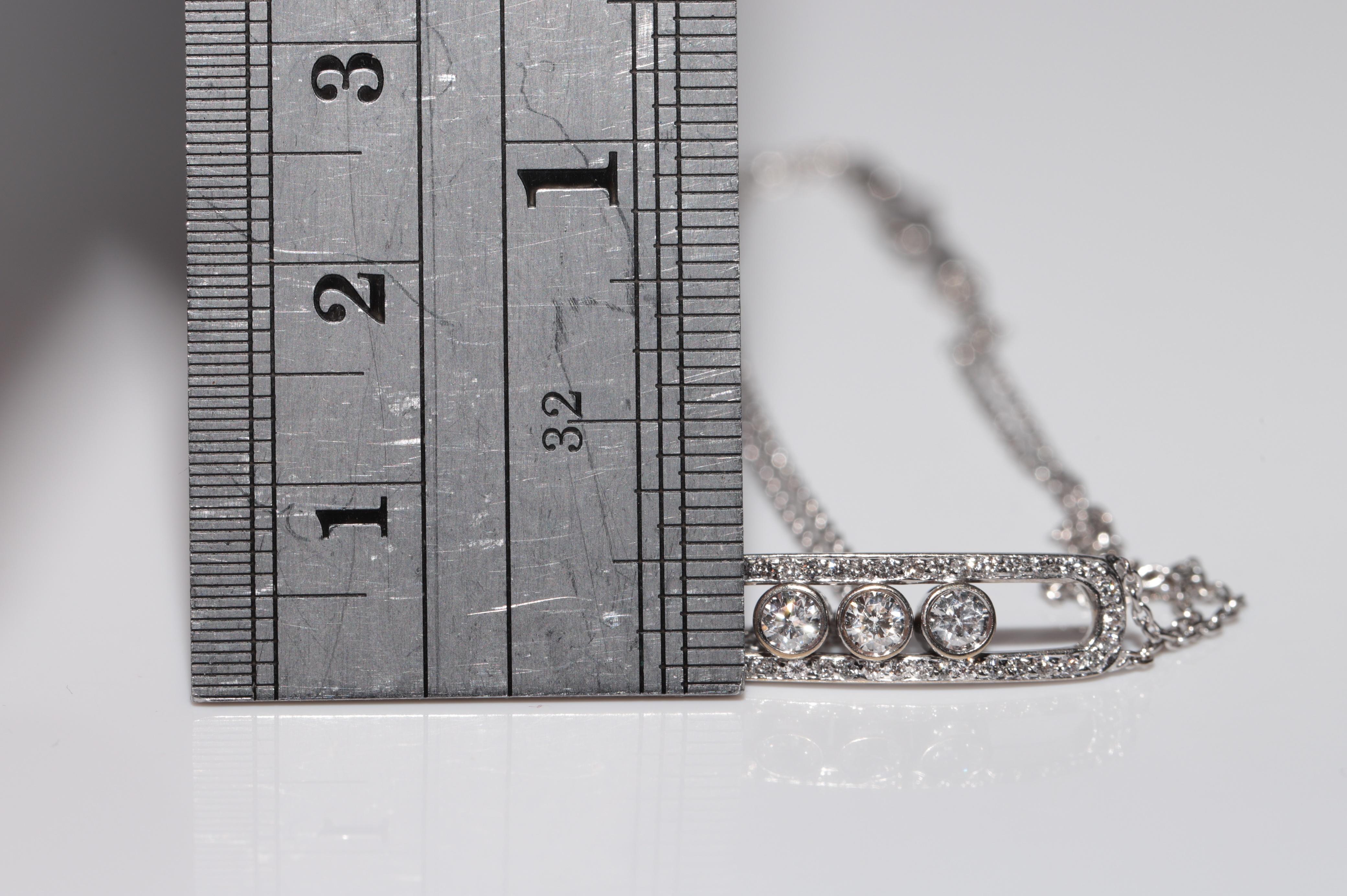 Taglio brillante Bracciale decorato con diamanti naturali in oro bianco 18 carati in vendita