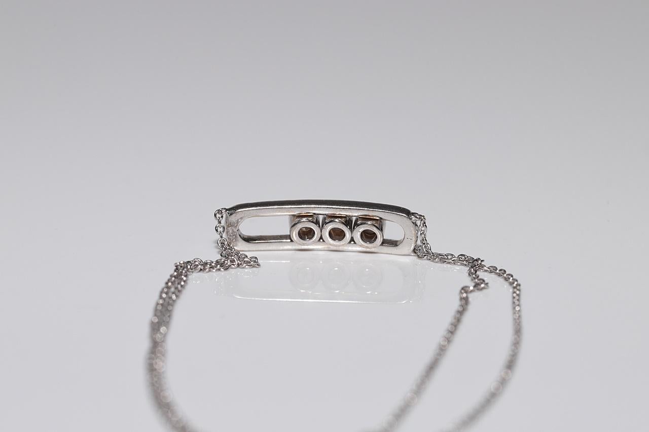 Bracciale decorato con diamanti naturali in oro bianco 18 carati in vendita 1