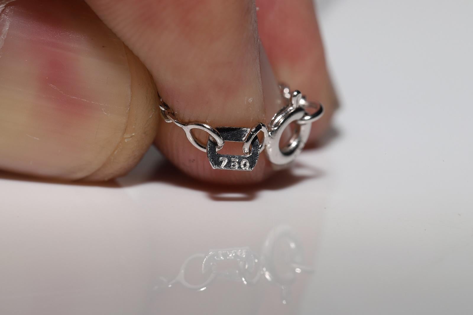 Collana con ciondolo a forma di chiave decorata con diamanti naturali in oro bianco 18 carati in vendita 7