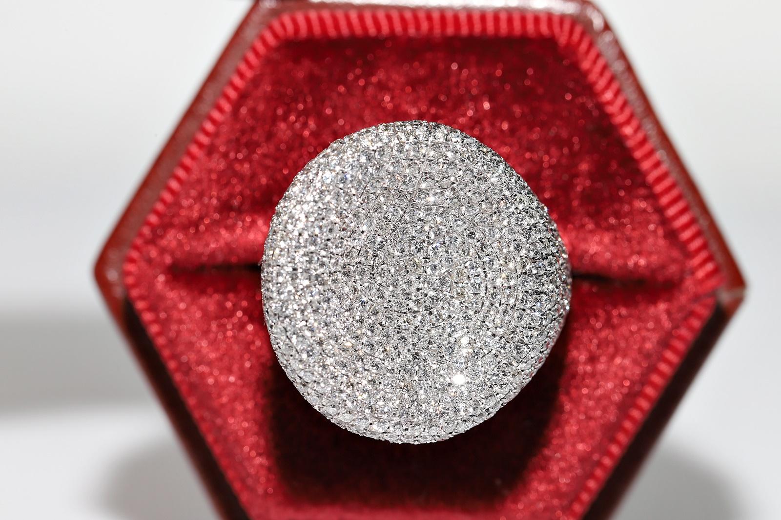 In very good condition.
Total weight is 14.3 grams.
Totally is diamond about 3.40 ct.
The diamond is has F-G color.
Ring size is US 6.75 (We offer free resizing)
We can make any size.
Box is not included.
Please contact for questions.