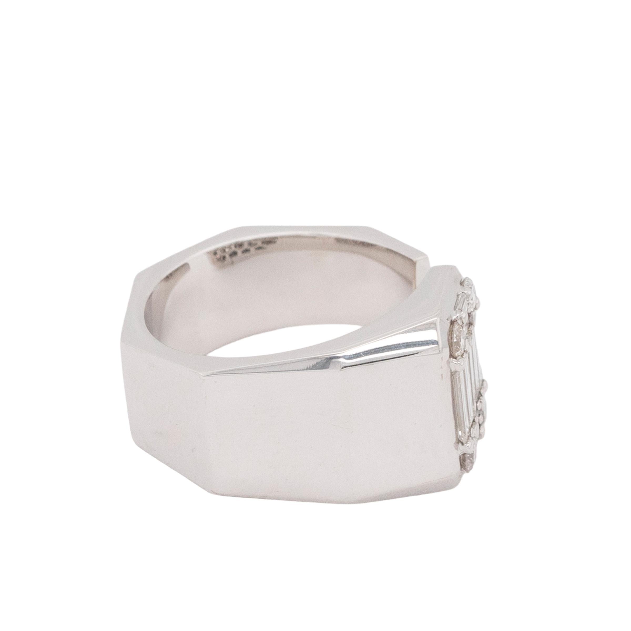 18k White Gold Natural Diamond Ring 4