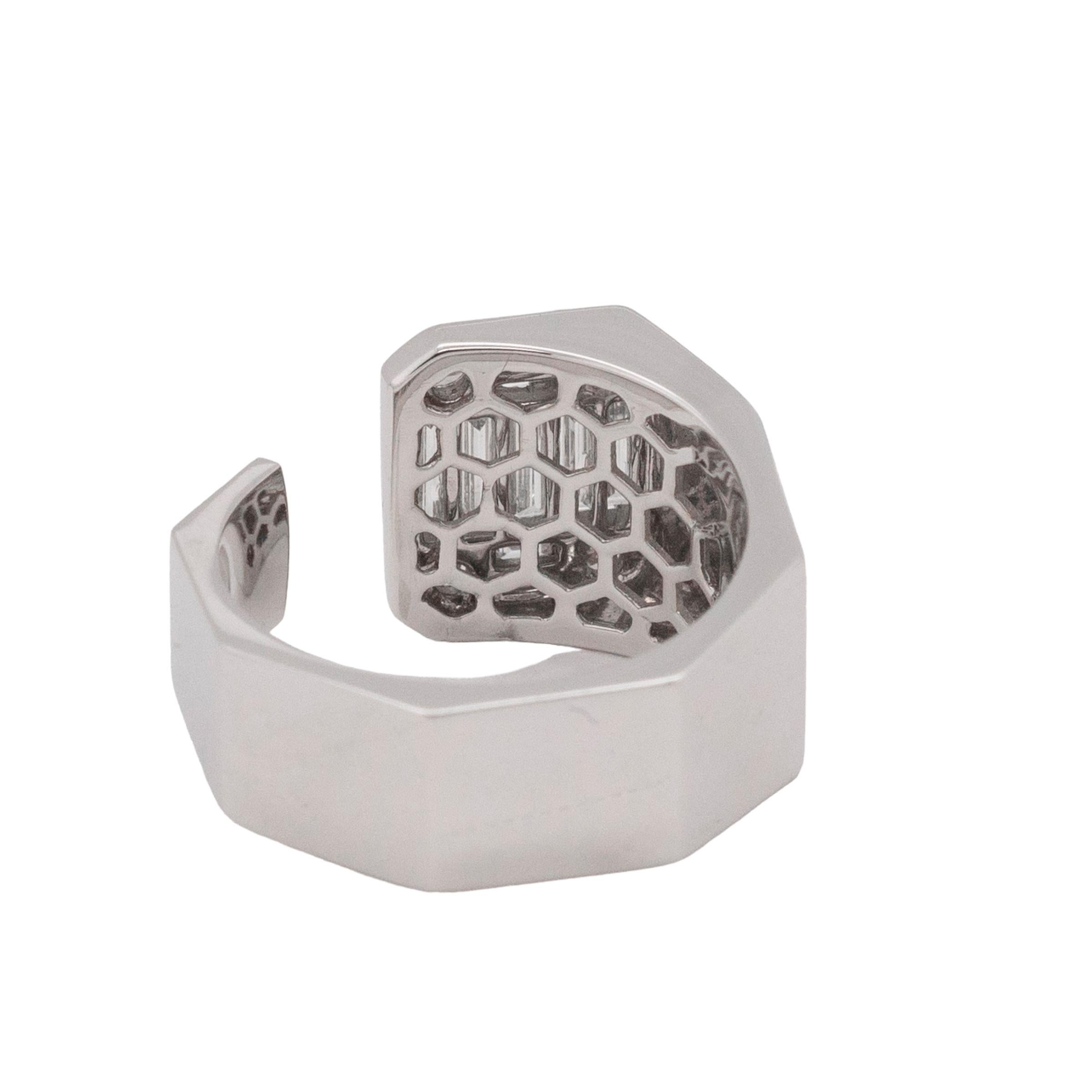 18k White Gold Natural Diamond Ring 5