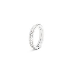 18K White Gold Natural Diamond Eternity Ring
