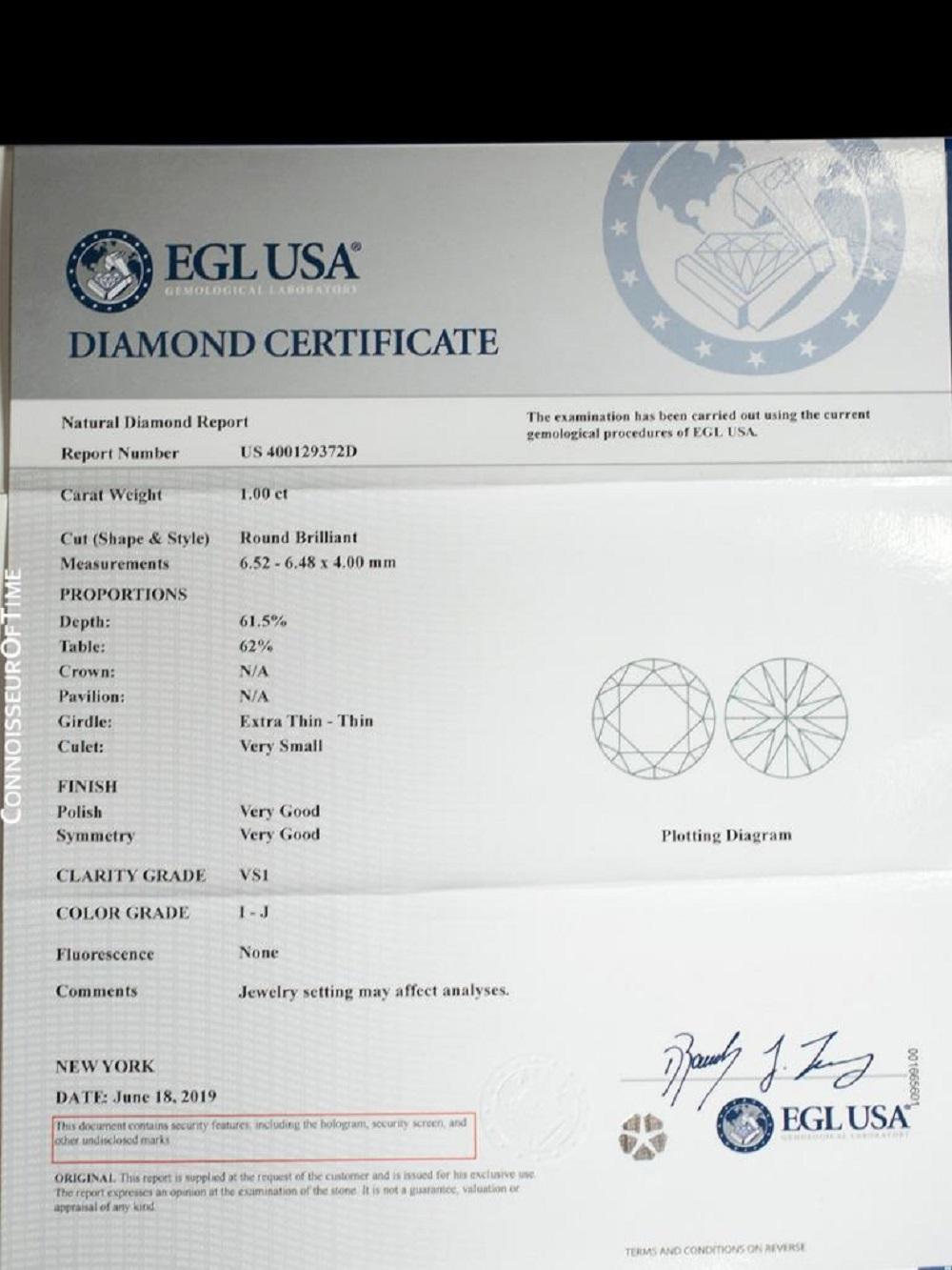 Alianza de compromiso con halo de diamantes naturales y oro blanco de 18 quilates, 1,74 CT TDW en venta 8