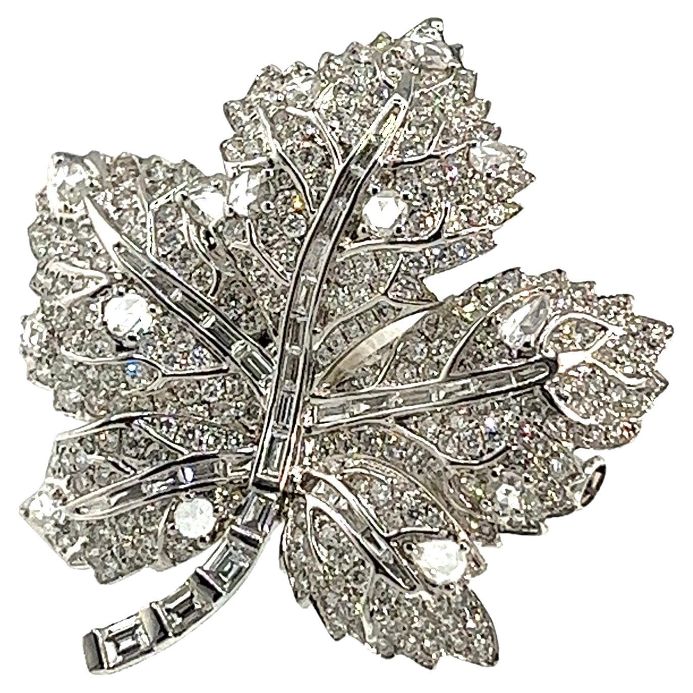18K White Gold Natural Diamond Maple Leaf Brooch

18K White Gold - 10.08 GM
Diamonds - 2.57 CT

Exquisitely crafted, this 18K white gold brooch features a stunning natural diamond-encrusted maple leaf design. The classic silhouette and timeless