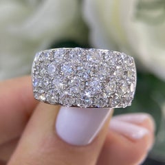 18K Weißgold Natürlicher Diamant Ring - 4.50CT SI Reinheit WB043