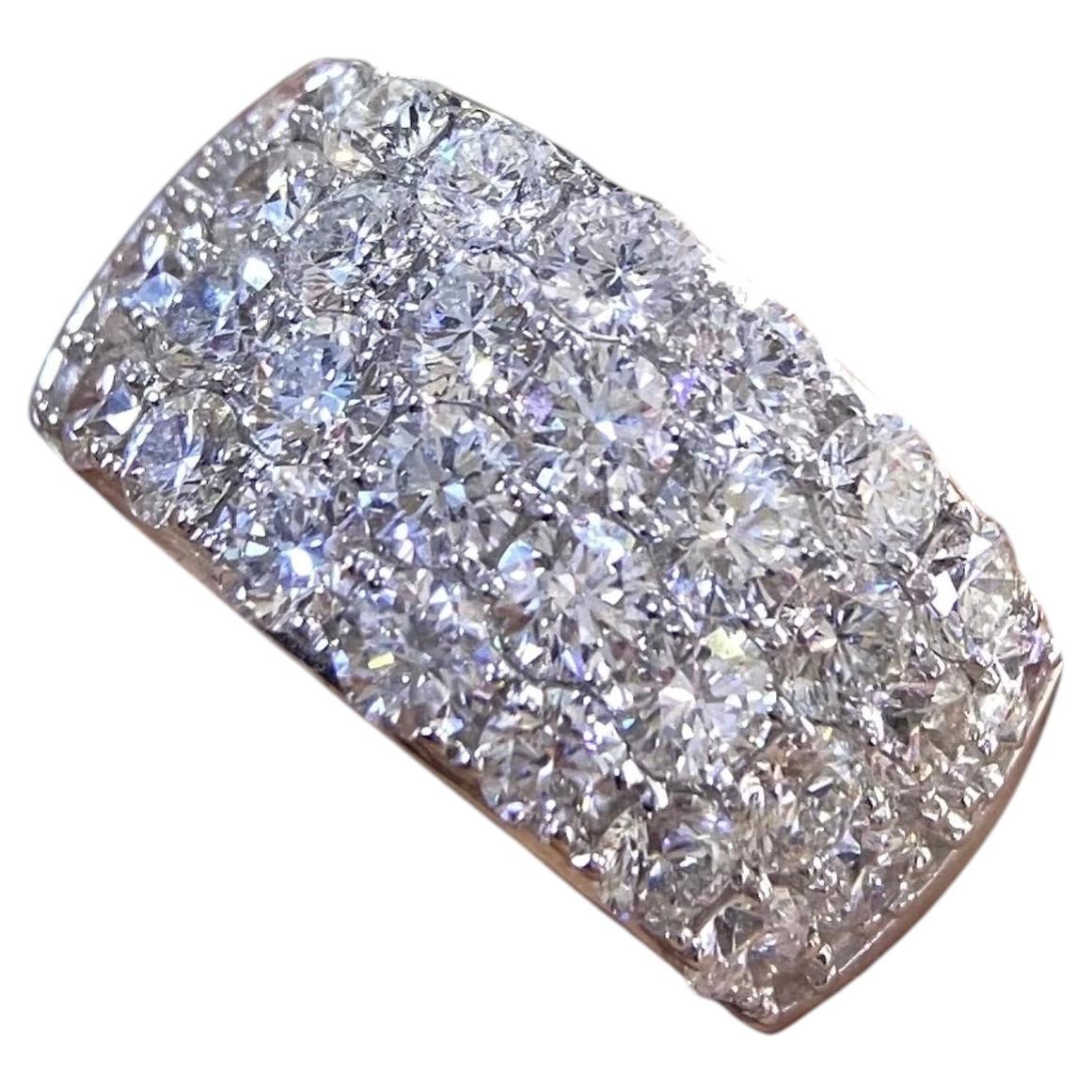 18K White Gold Natural Diamond Ring – 4.50CT SI Clarity  WB043