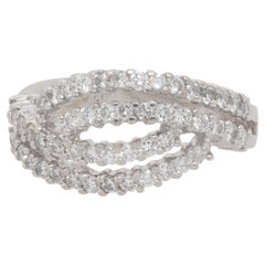 18k White Gold Natural Round Brilliant Diamond Ring