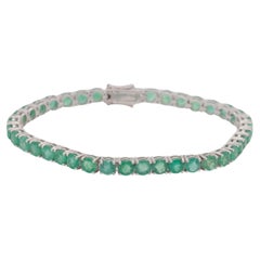 Bracciale di smeraldi tondi brillanti Nature
