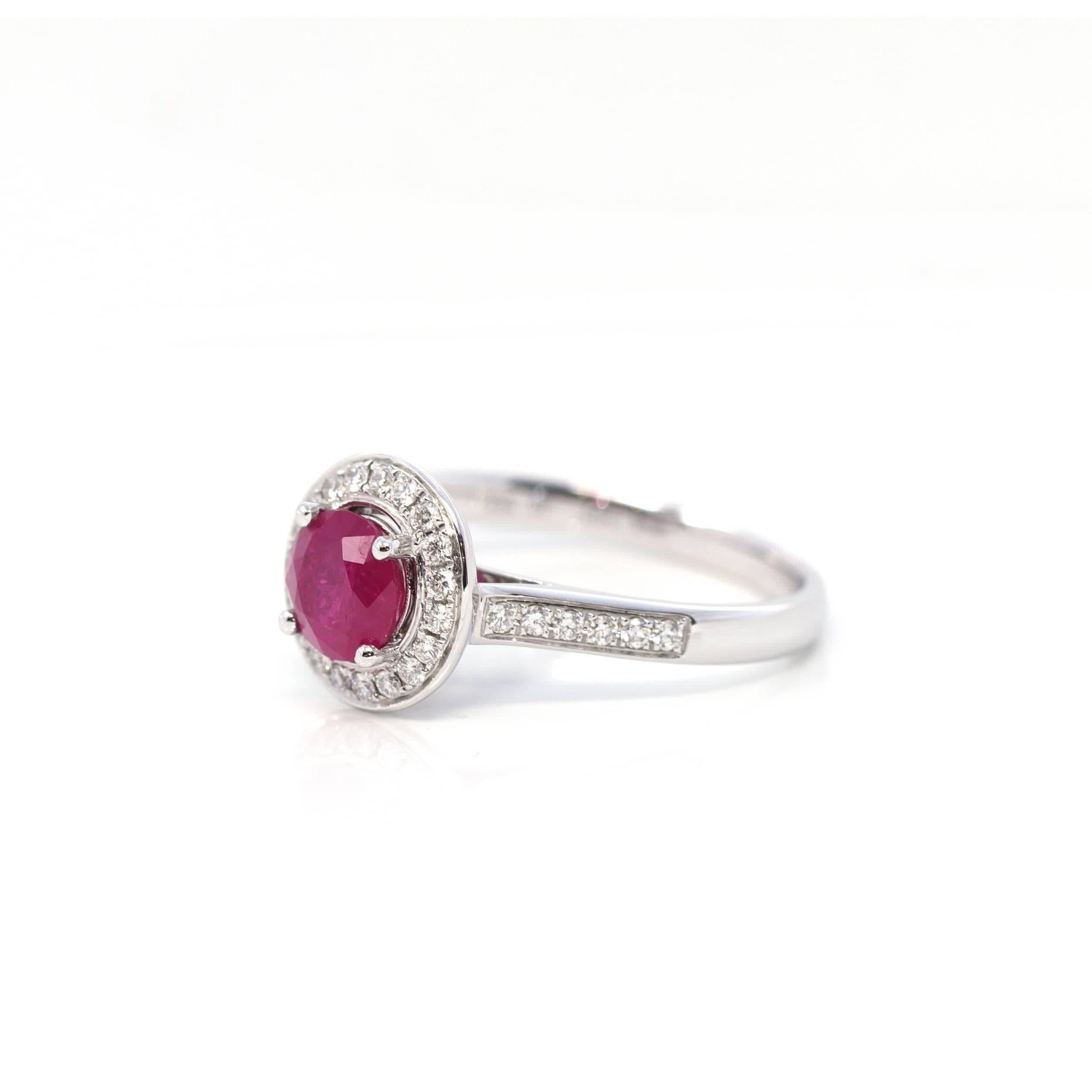 * Details--- Inspired by the natural beauty of genuine rubies. This anniversary ring combines the natural beauty of the gemstone with everyday luxury. Exquisite designs add details to admire and uniqueness to your everyday memento. This ring