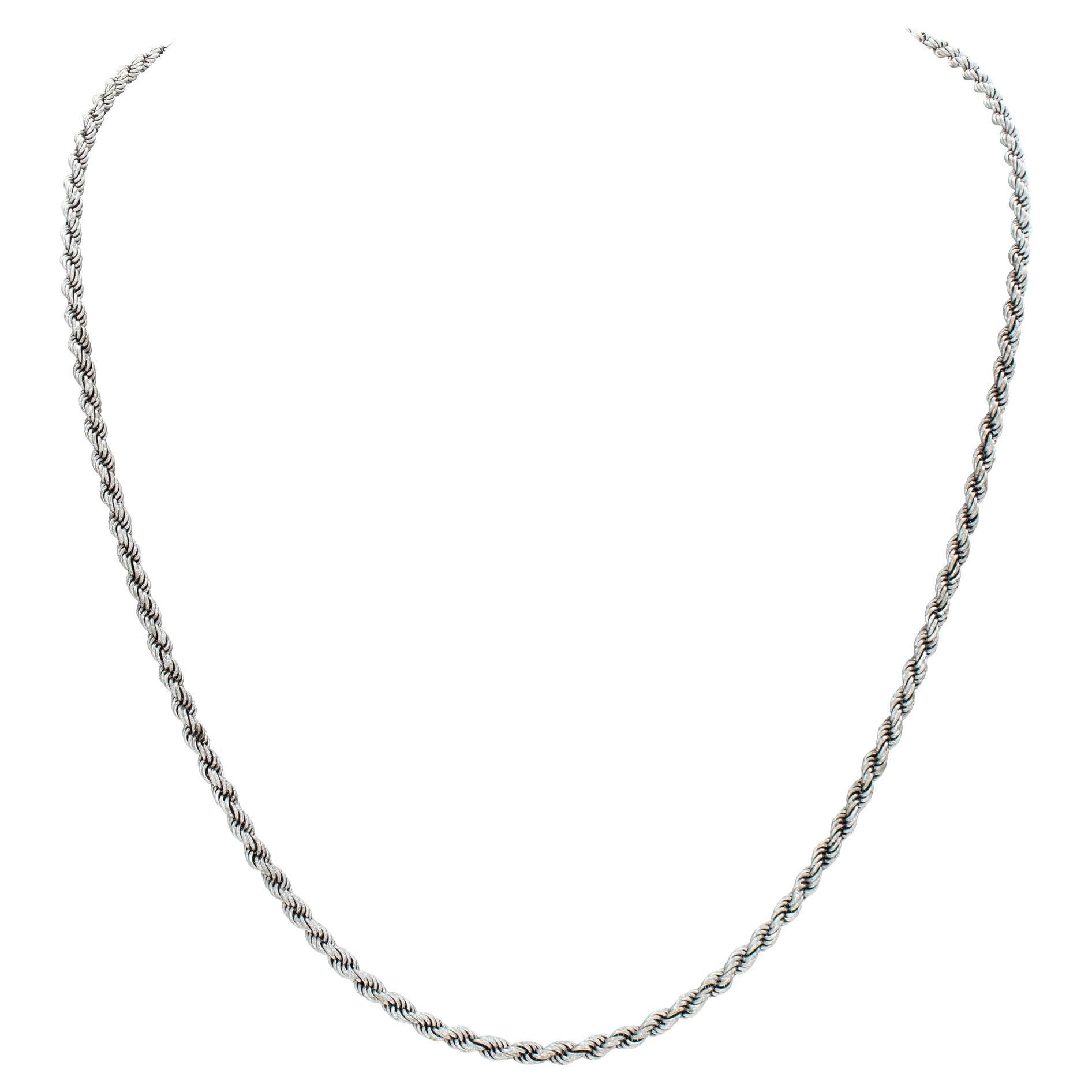 18k White Gold Necklace For Sale