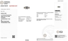 18K White Gold Necklace w/ 0.34ct Sapphire and Natural Diamonds IGI Certificate