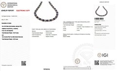 18 Karat Weißgold Halskette mit 18,55 Karat Saphir und natürlichen Diamanten IGI-zertifiziert
