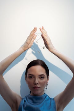 18k white gold necklace with diamonds