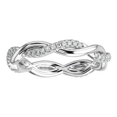 Anillo de oro blanco de 18 quilates Norma Petite Interwine Eternity Diamond Ring