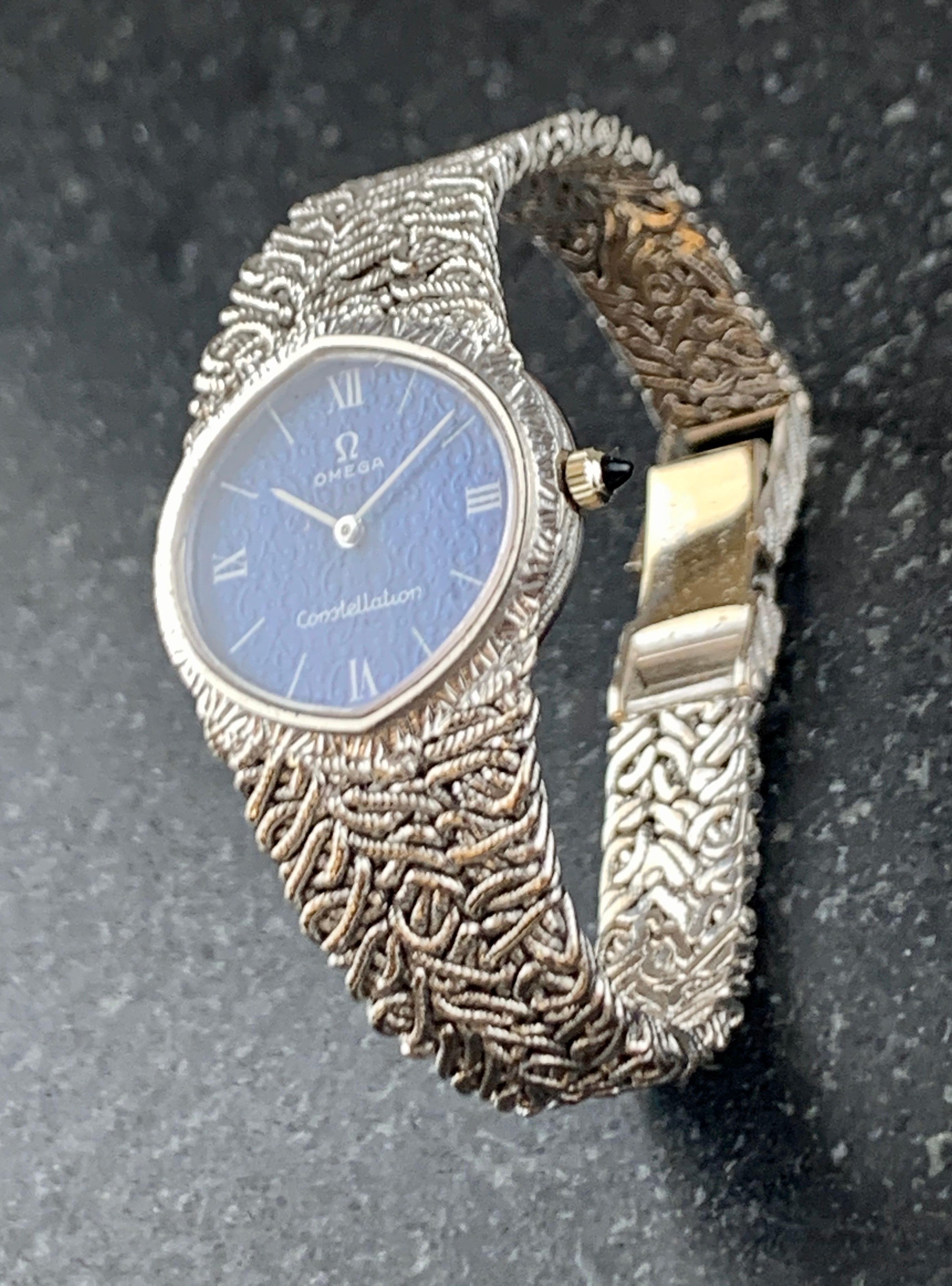 18 Karat White Gold Omega Constellation Ladies Watch 6