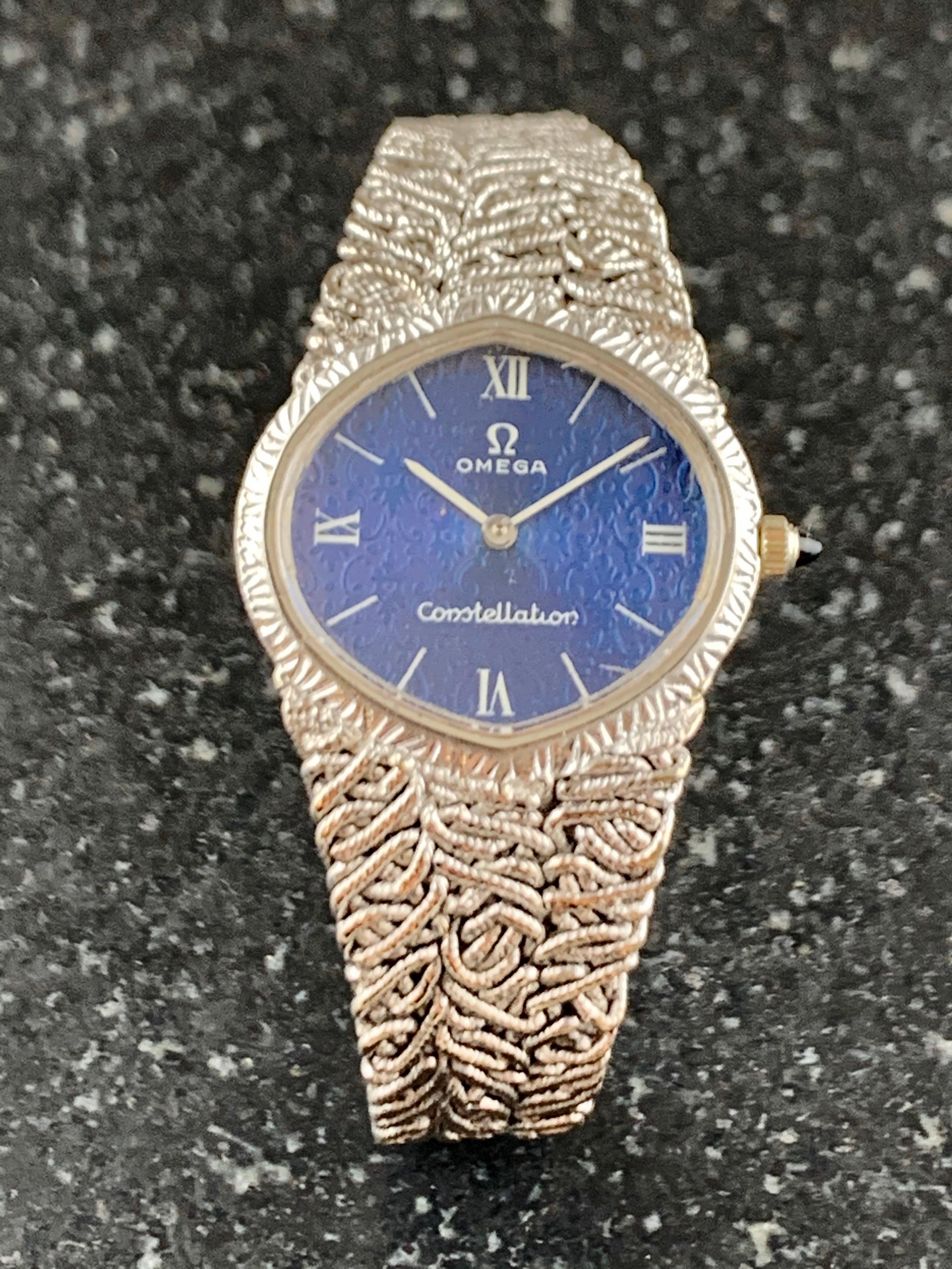 18 Karat White Gold Omega Constellation Ladies Watch 7