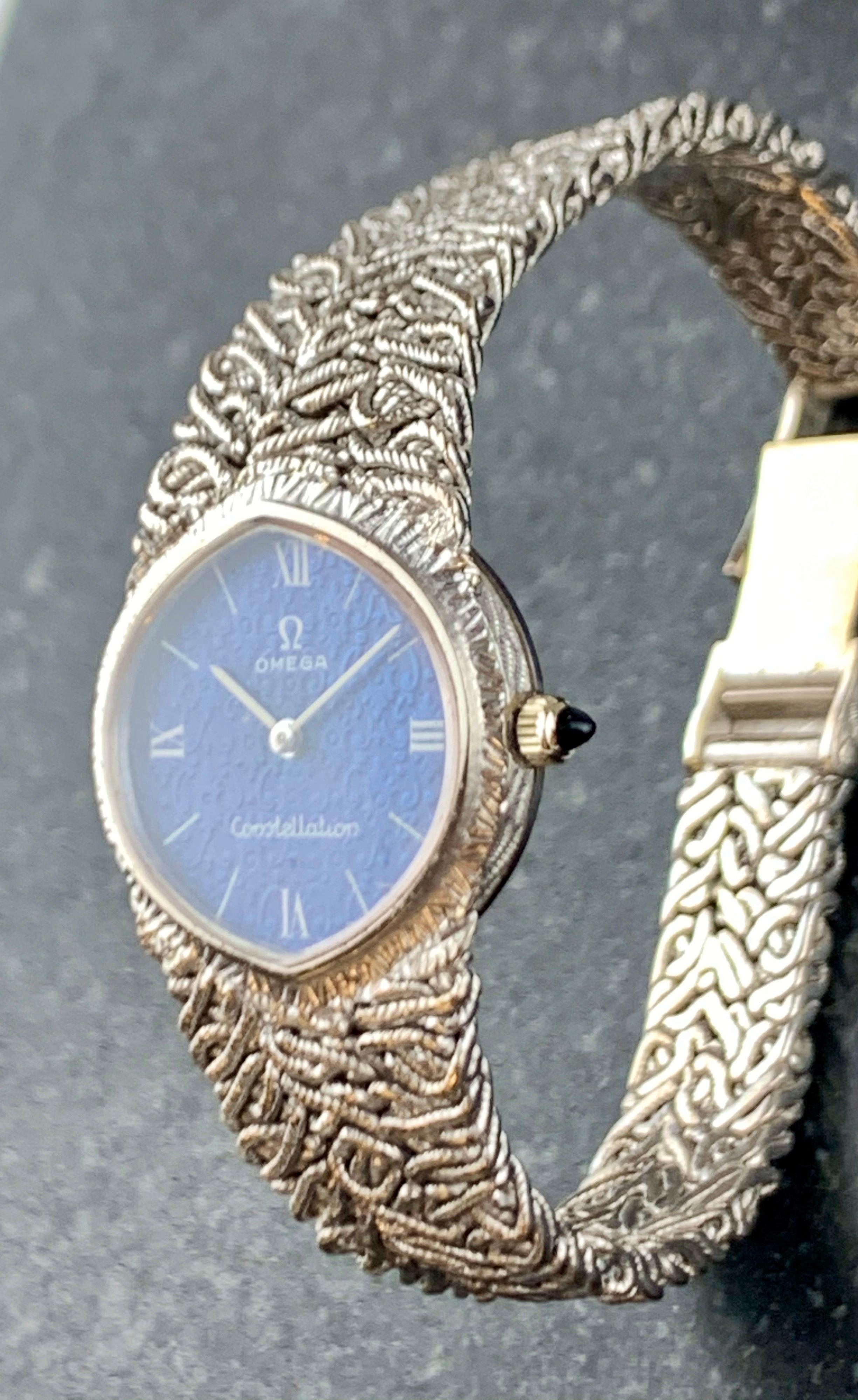 18 Karat White Gold Omega Constellation Ladies Watch 1