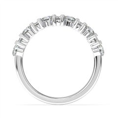 18 Karat White Gold Orchid Diamond Cluster Ring '1 Carat'