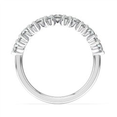 18 Karat White Gold Orchid Diamond Cluster Ring '3/4 Carat'