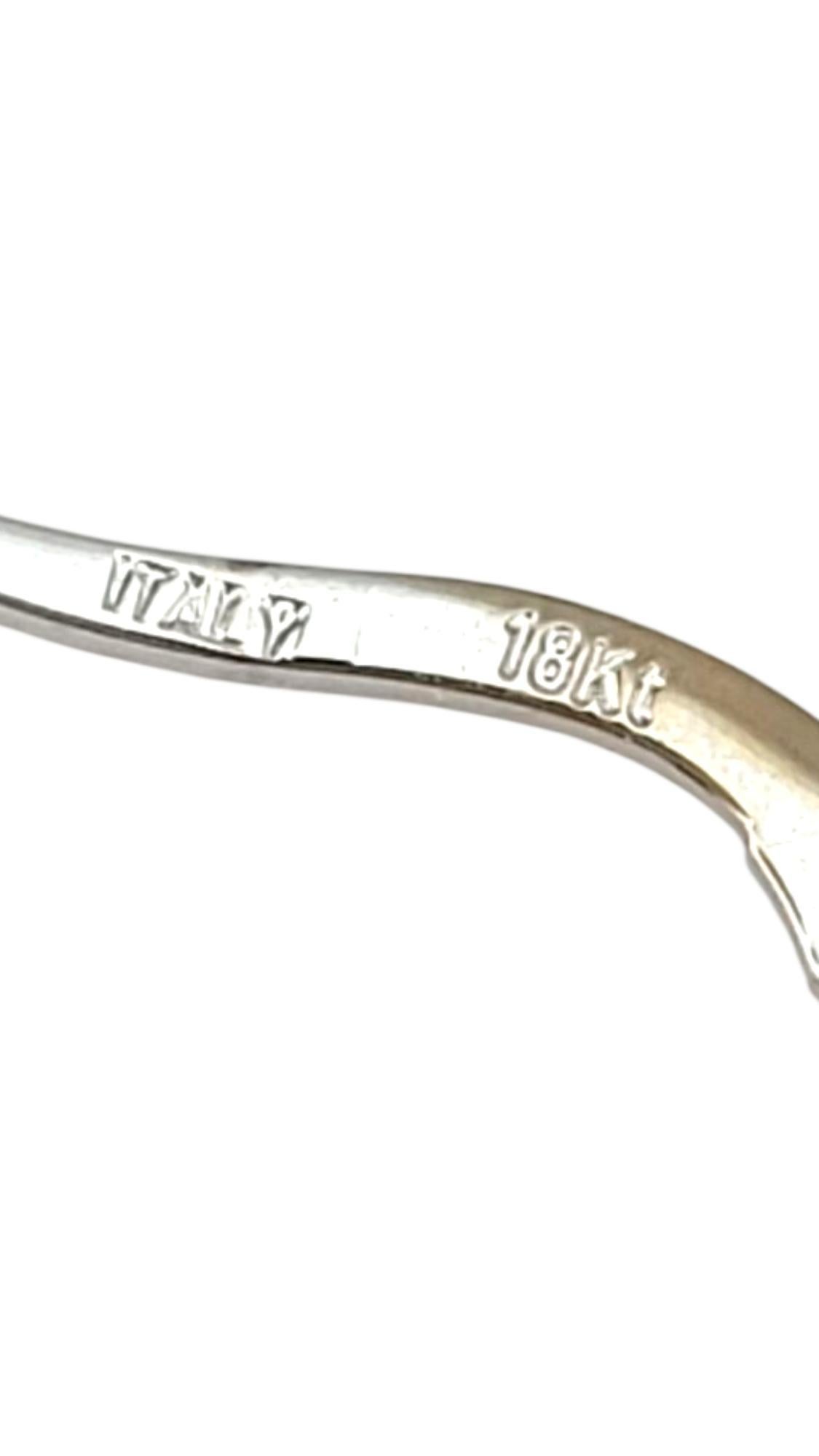 Orecchini a cerchio ovali in oro bianco 18K #21721 in vendita 1