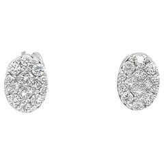 18K white gold oval studs with 0.62 carats total weight on Diamonds