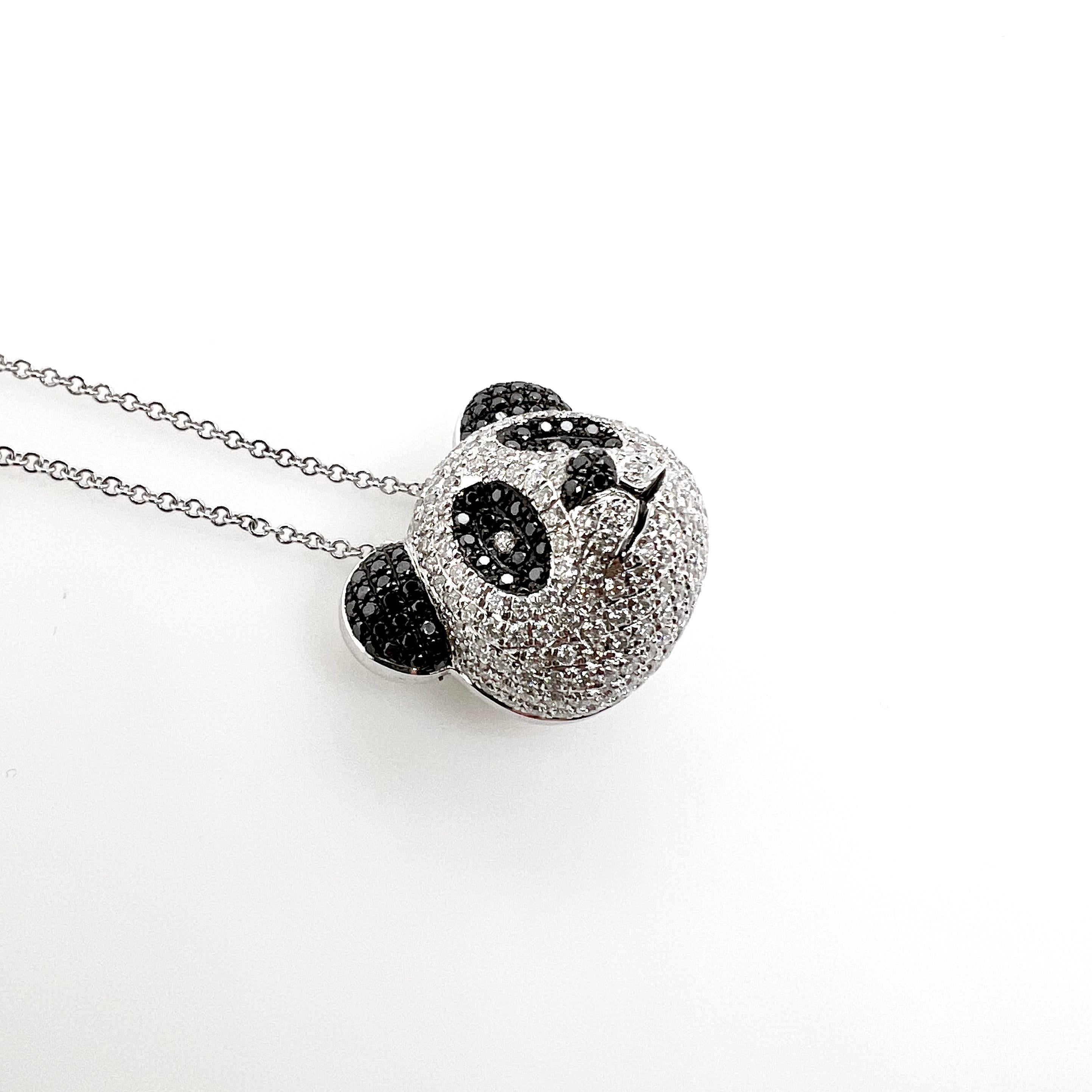panda diamond pendant
