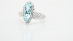 18K White Gold Parabia Tourmaline Dress Ring-Paraiba Tourmaline