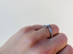 18 Karat White Gold Pave Black Diamond Snake Band