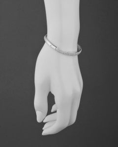 18k White Gold & Pavé Diamond Bangle '1.5ct Tw'