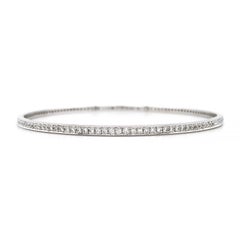 Bracciale con pavé di diamanti in oro bianco 18 carati